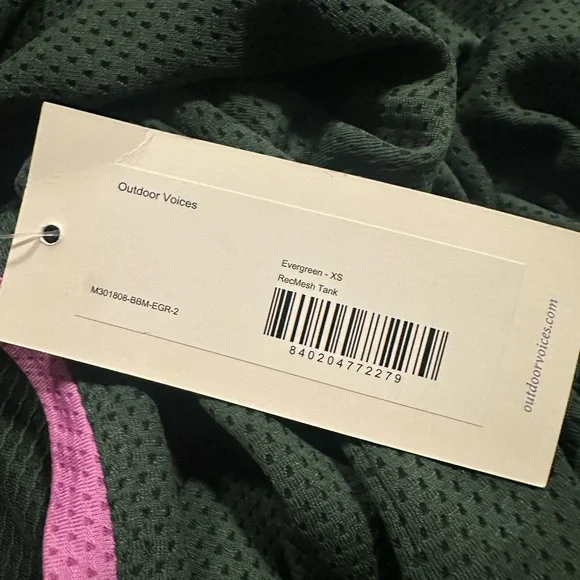 NWT OUTDOOR VOICERS Green and Purple Women's Tank Top - Picture 4 of 4